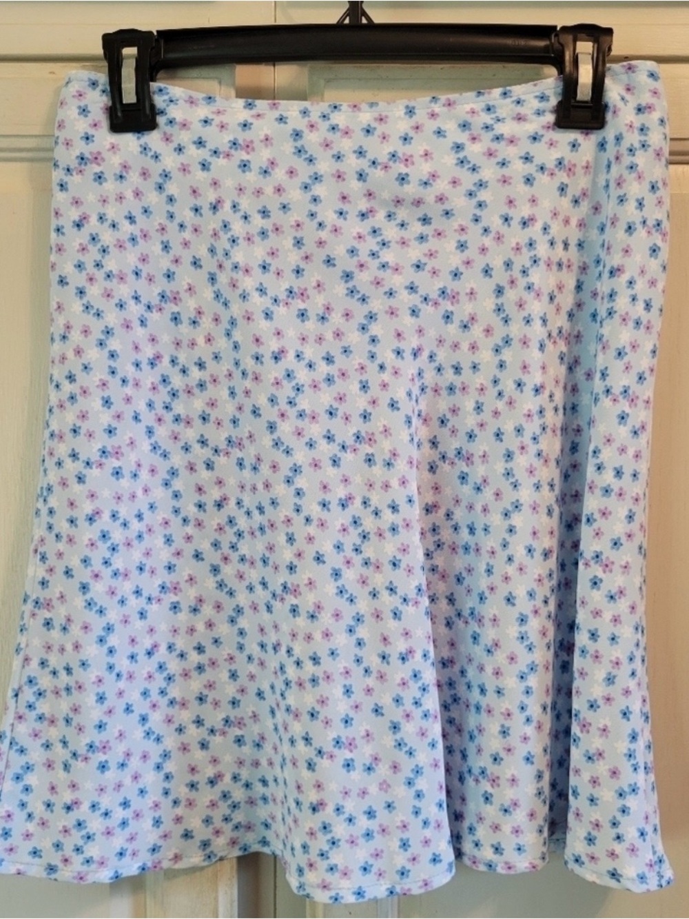Feminine N.O.E Light Blue Dainty Floral Flowy  Skirt